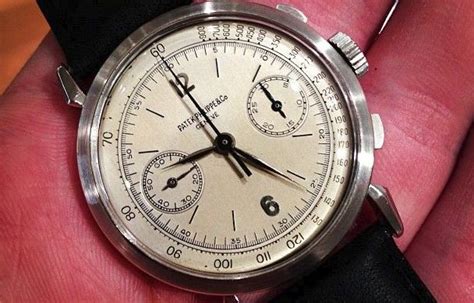 patek philippe rare platinum chronograph 1946 ref 1579|Patek Philippe. An extremely fine and rare platinum chronograph .